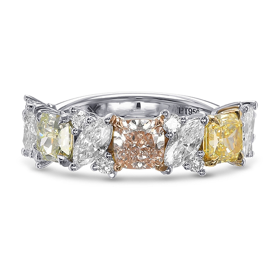 Multicolor Extraordinary Diamond Cluster Ring