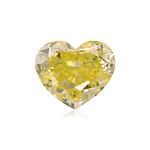 1.15 Carat Fancy Intense Greenish Yellow HEART Diamond VS2 GIA