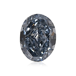 0.41 Carat Fancy Intense Blue Oval Diamond SI1 GIA