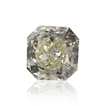 0.88 Carat Fancy Yellowish Green Radiant Diamond SI2 GIA
