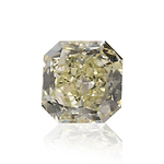 0.88 Carat Fancy Yellow Green Radiant Diamond SI1 GIA