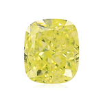 0.45 Carat Fancy Intense Yellow Green Cushion Diamond SI2 GIA