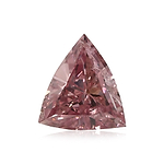 0.15 Carat Fancy Intense Orangy Pink Triangle Diamond I1 GIA