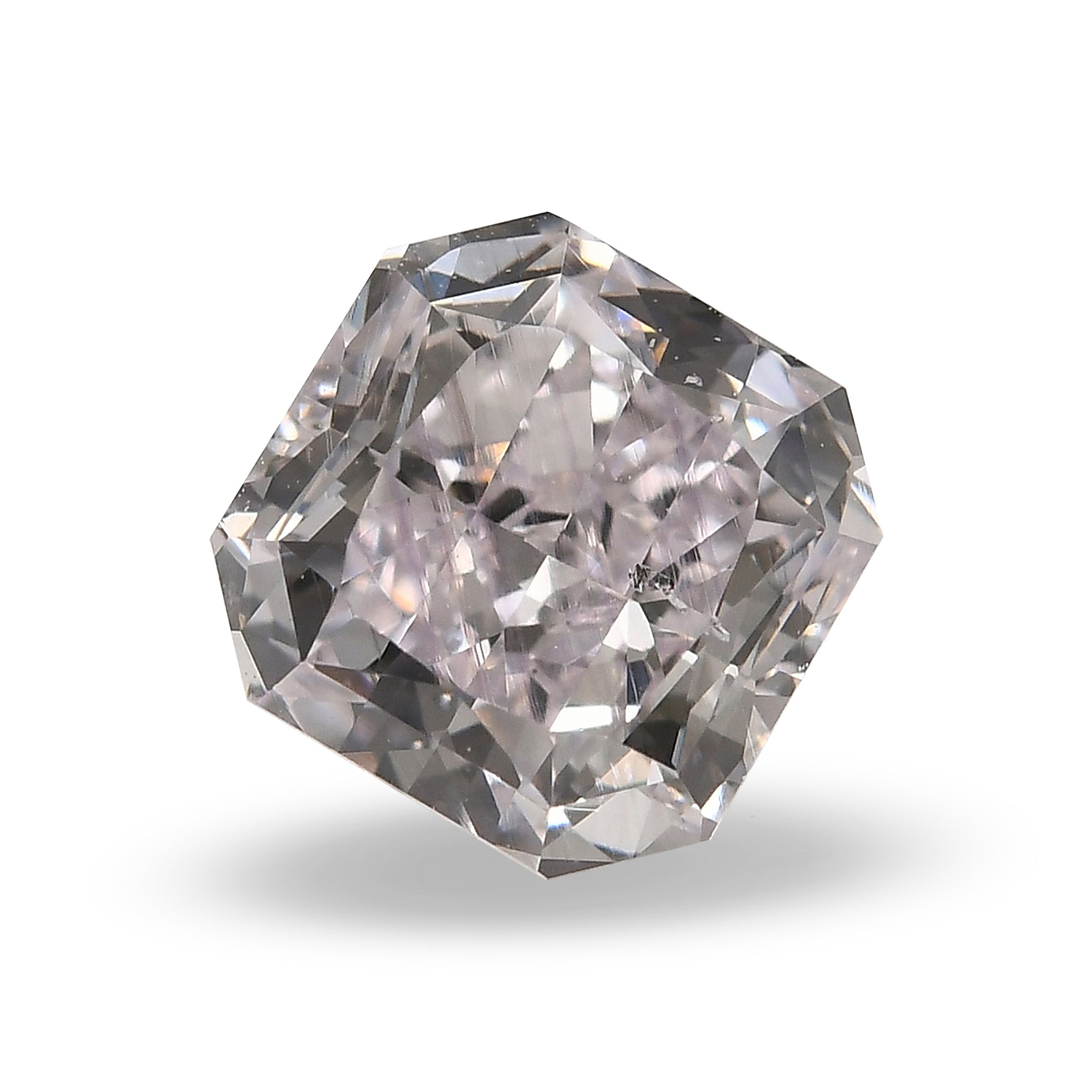 0.88 Carat Light Pink Radiant Diamond SI2 GIA