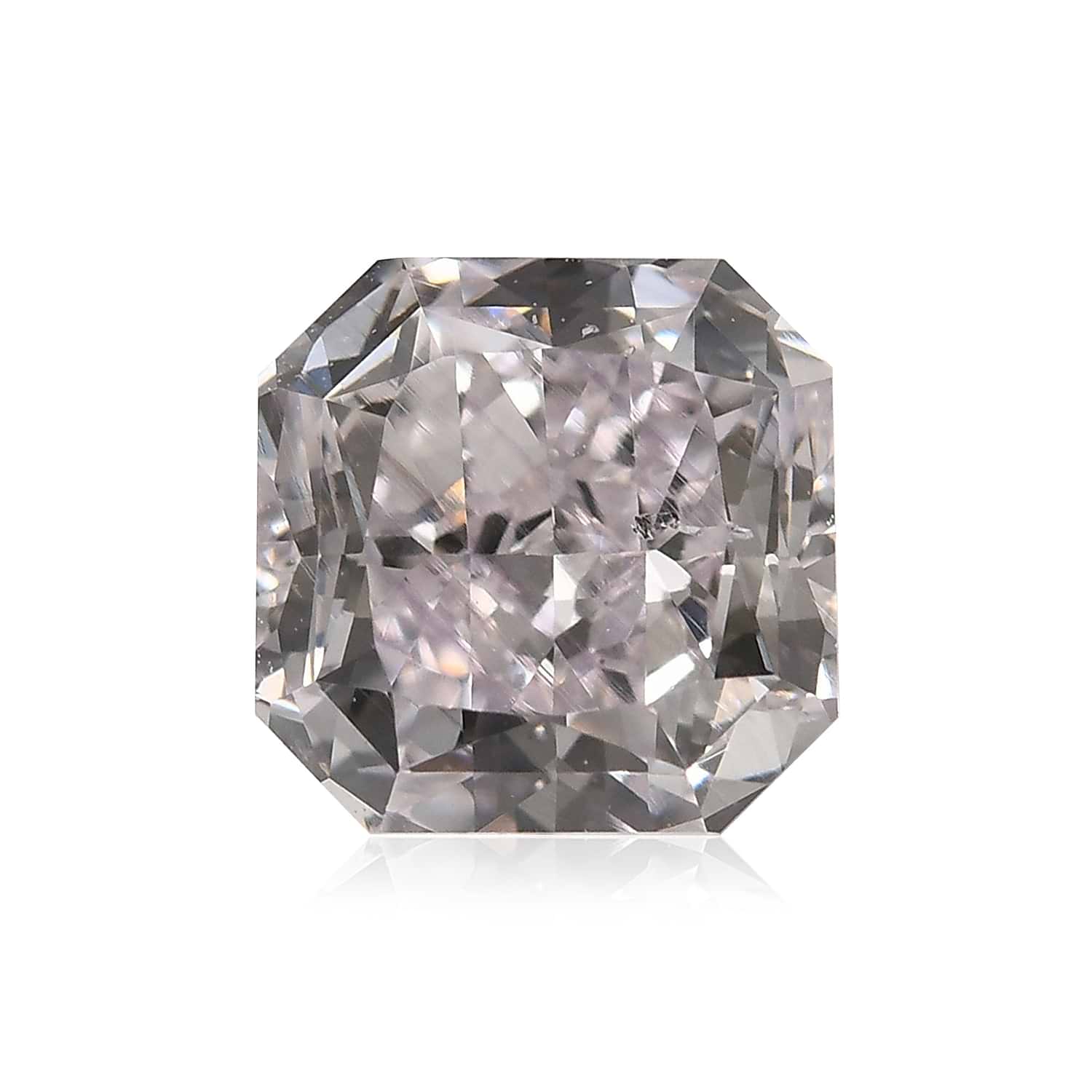 0.88 Carat Light Pink Radiant Diamond SI2 GIA