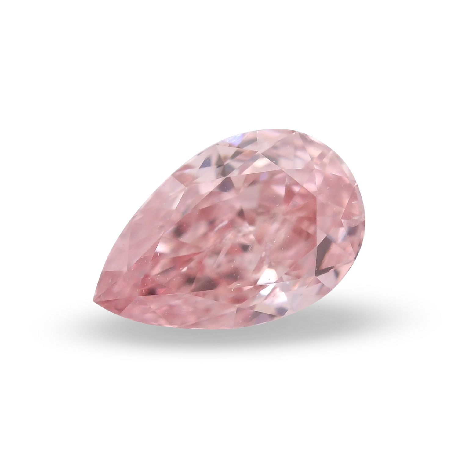 0.42 Carat Fancy Orangy Pink Pear Argyle Diamond I1 GIA