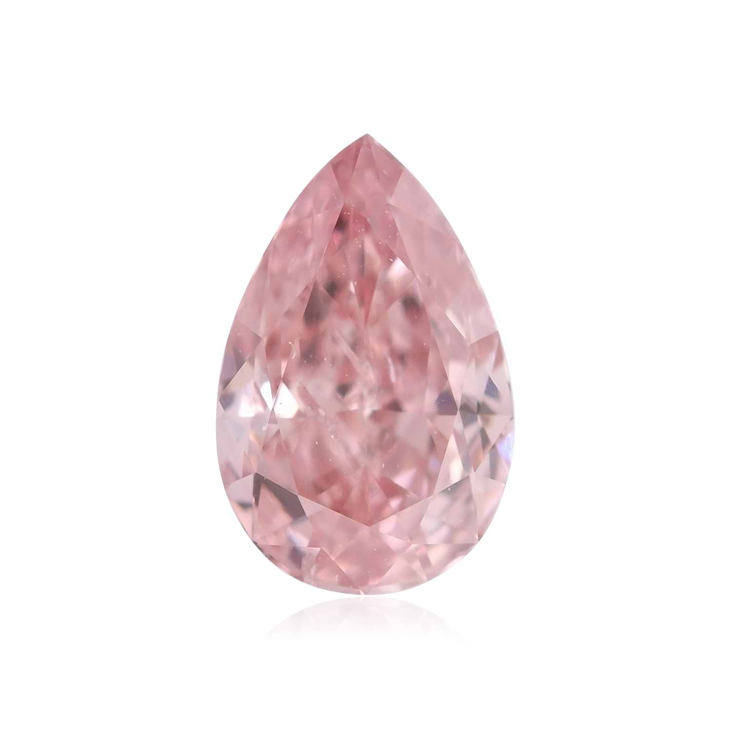 0.42 Carat Fancy Orangy Pink Pear Argyle Diamond I1 GIA