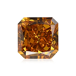 0.54 Carat Fancy Deep Brownish Yellowish Orange Radiant Diamond I1 GIA