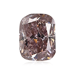 0.61 Carat Fancy Brownish Pink Cushion Diamond (I1) GIA