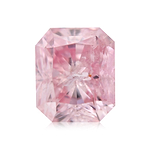 0.63 Carat Fancy Intense Pink Radiant Diamond (I1) GIA