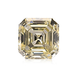 0.34 Carat Fancy Light Yellow Asscher Diamond (VS1)
