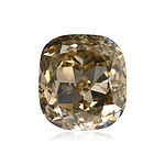 1.43 Carat Fancy Brown Greenish Yellow Cushion Diamond VS1 GIA