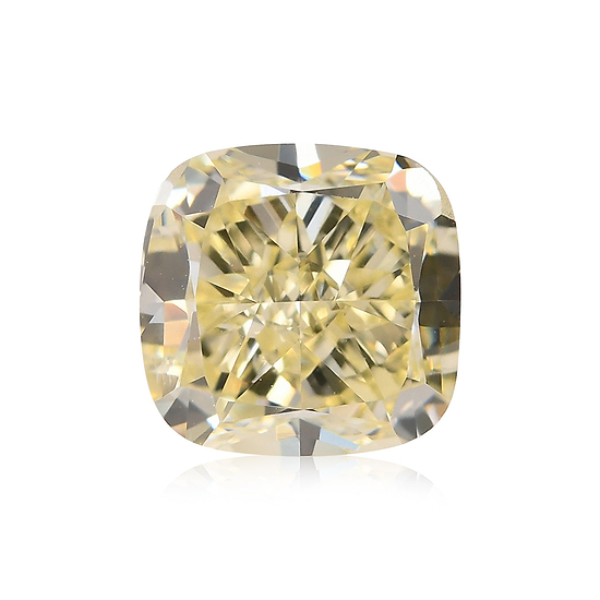 1.92 Carat Fancy Light Yellow Cushion Diamond SI1 GIA