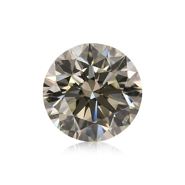 2.03 Carat Very Light Green Yellow Round Brilliant Diamond SI2 GIA