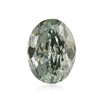 0.34 Carat Fancy Intense Green Oval Diamond VS2 GIA