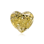 0.75 Carat Fancy Yellow HEART Diamond SI1 GIA