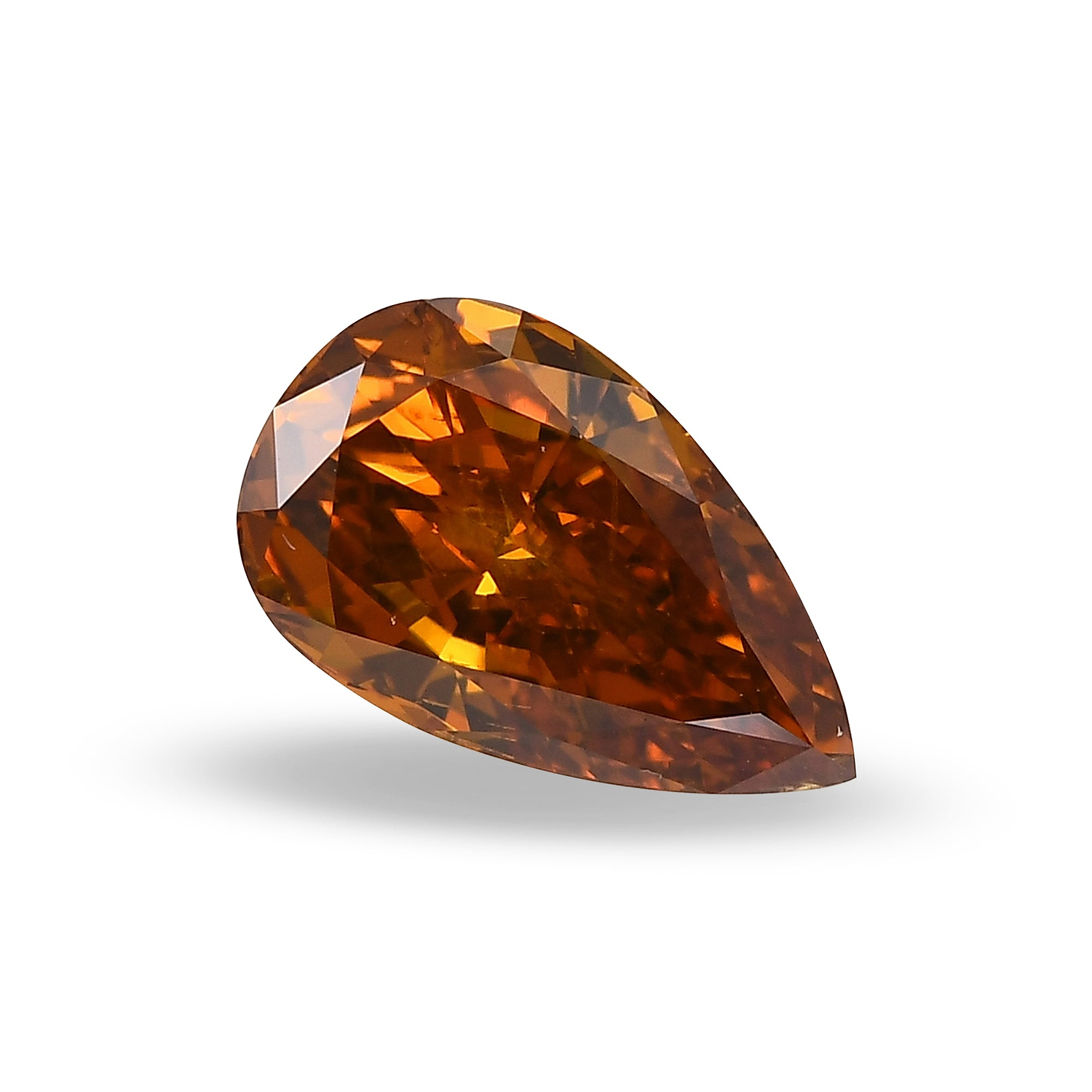 1.05 Carat Fancy Deep Yellowish Orange Pear Diamond I1 GIA