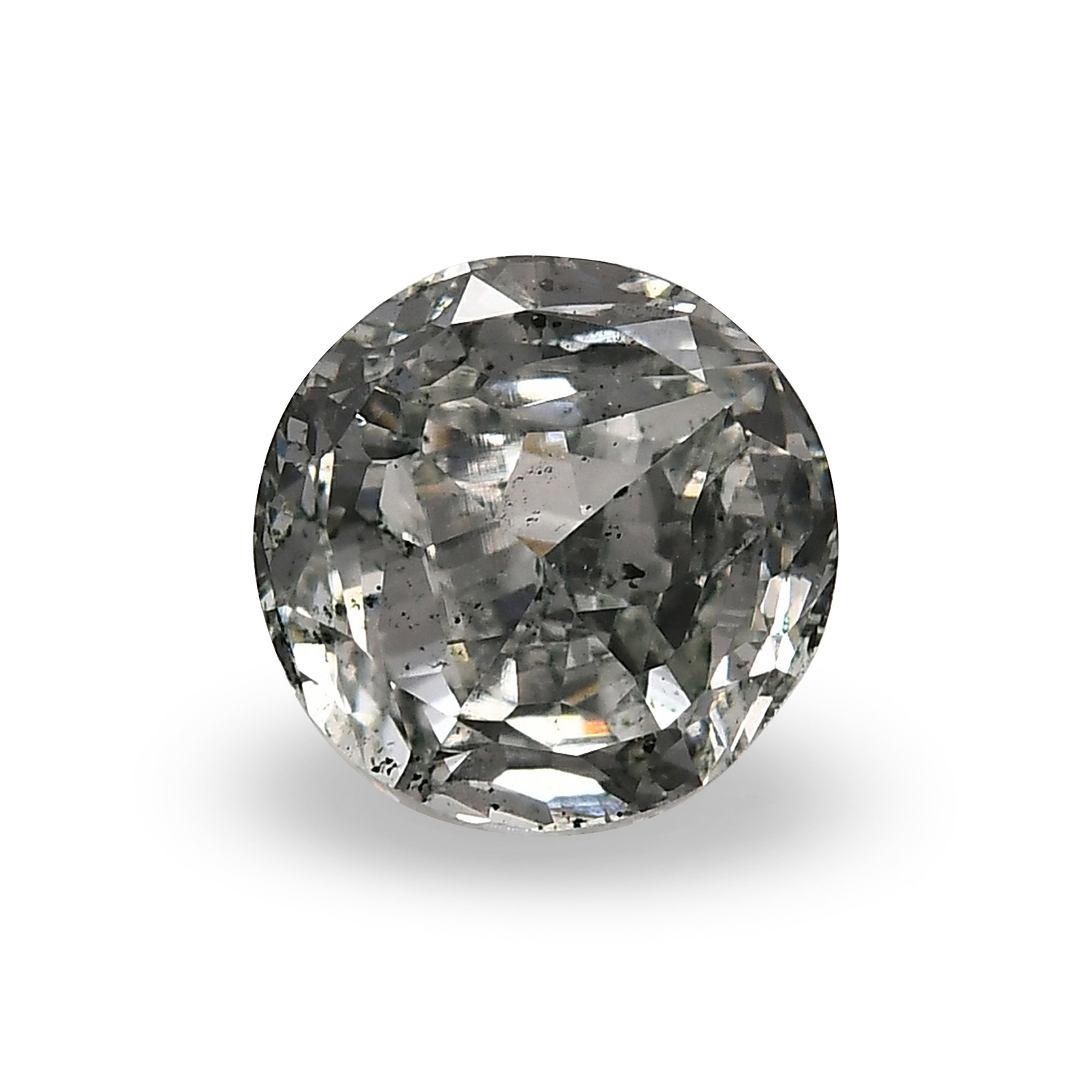 1.04 Carat Fancy  Grayish Bluish Green Round Brillant Diamond SI1 GIA