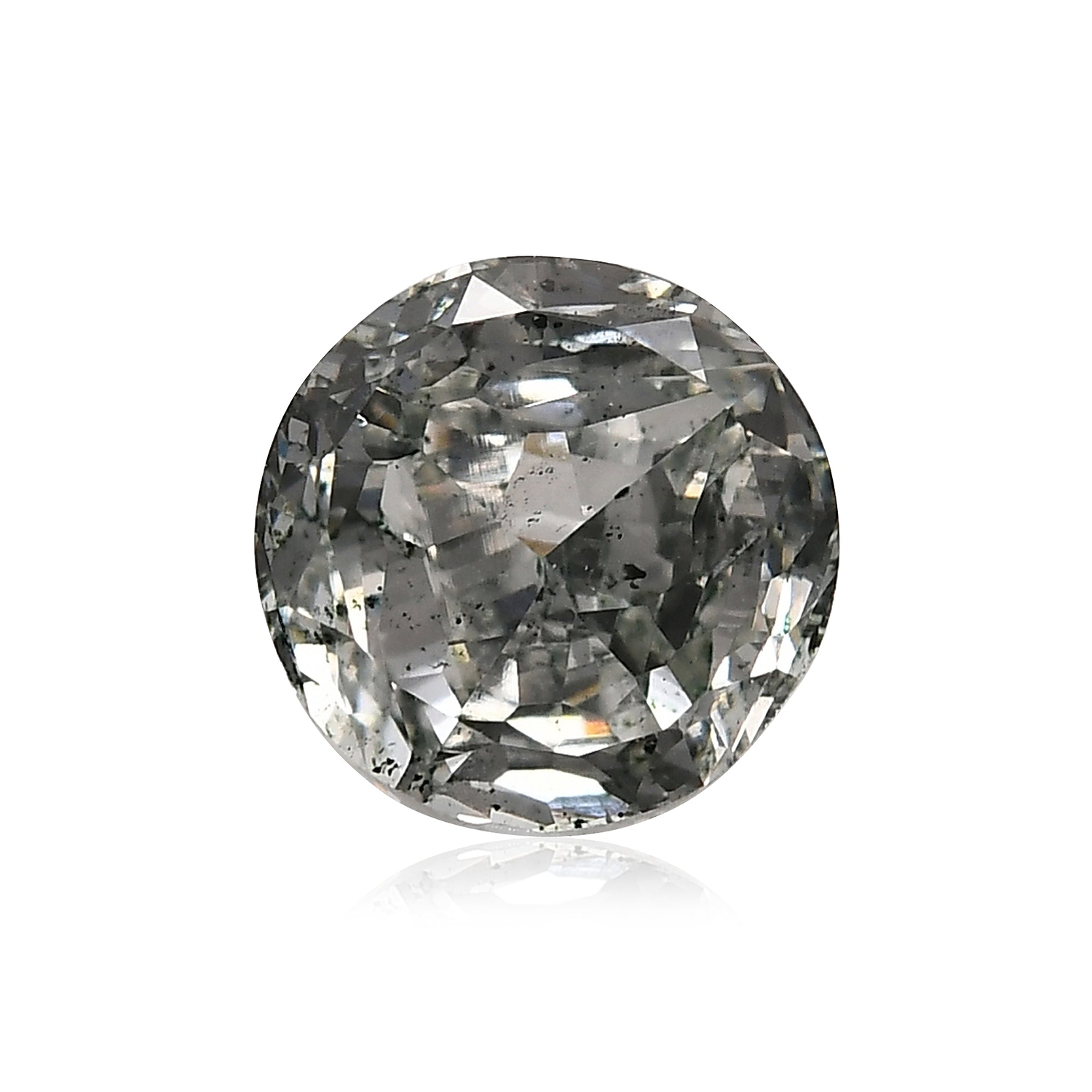 1.04 Carat Fancy Grayish Bluish Green Round Brillant Diamond SI1 GIA