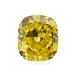1.02 Carat Fancy Vivid Yellow Cushion Diamond VS1 GIA