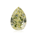 2.16 Carat Fancy Green Yellow Pear Diamond VS2 GIA
