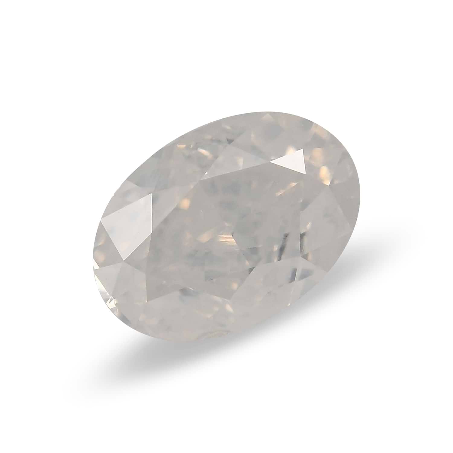 1.00 Carat Fancy White Oval Diamond GIA