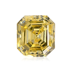 0.26 Carat Fancy Intense Yellow Asscher Diamond (VS1)