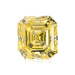 0.31 Carat Fancy Intense Yellow Asscher Diamond (VS1)