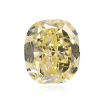 1.25 Carat Fancy Light Yellow Cushion Diamond VVS1 GIA