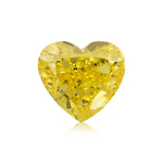 1.06 Carat Fancy Vivid Yellow HEART Diamond SI2 GIA