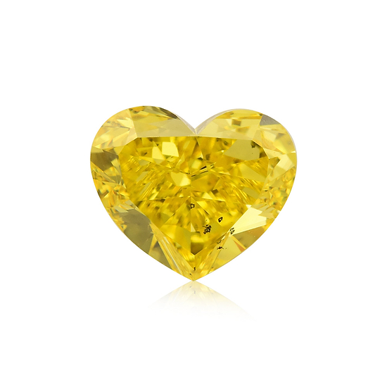 2.05 Carat Fancy Vivid Yellow HEART Diamond SI2 GIA