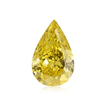1.04 Carat Fancy Vivid Yellow Pear Diamond VS2 GIA