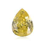 0.60 Carat Fancy Intense Yellow Pear Diamond  GIA
