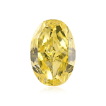 0.50 Carat Fancy Intense Yellow Oval Diamond SI1 GIA