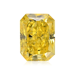0.63 Carat Fancy Vivid Yellow Radiant Diamond SI1 GIA