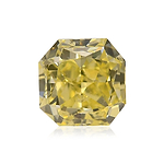 0.73 Carat Fancy Yellow Radiant Diamond SI1 GIA