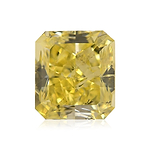 0.91 Carat Fancy Intense Yellow Radiant Diamond SI2 GIA
