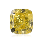 0.51 Carat Fancy Intense Yellow Cushion Diamond SI1 GIA