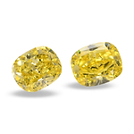 1.26 Carat Fancy Vivid Yellow Cushion Diamonds VS2