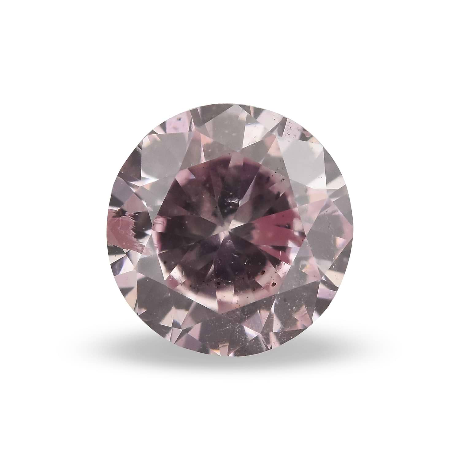 0.30 Carat Fancy Purplish Pink Round Brilliant Diamond I1 GIA