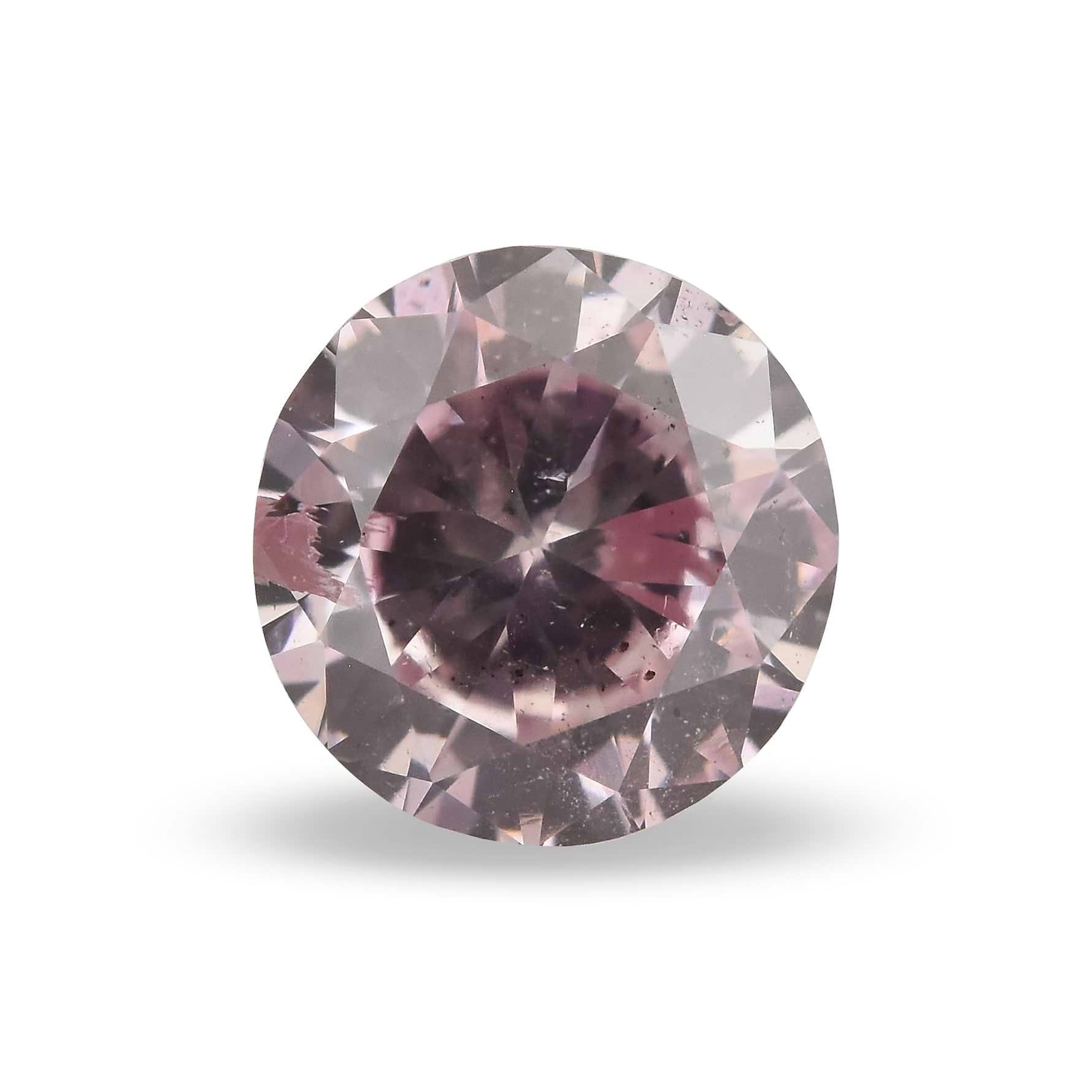 0.30 Carat Fancy Purplish Pink Round Brilliant Diamond I1 GIA