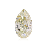 0.33 Carat Fancy Light Yellow Green Pear Diamond SI2 GIA