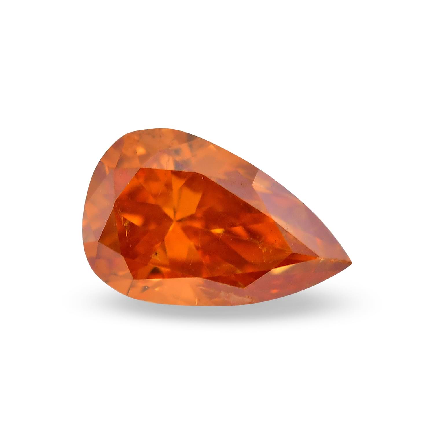 0.26 Carat Fancy Deep Yellowish Orange Pear Diamond (VS2) GIA