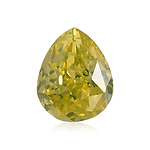 0.22 Carat Fancy Intense Yellow Pear Diamond VS2 GIA