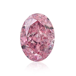 0.54 Carat Fancy Intense Purplish Pink Oval Diamond VS1 GIA