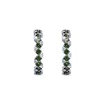 Tourmaline and Diamond Hoop Earrings