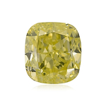 0.72 Carat Fancy Greenish Yellow Cushion Diamond SI1 GIA