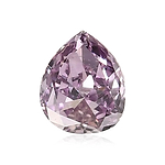 0.14 Carat Fancy Intense Pink Purple Pear Diamond (I1) GIA