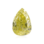 1.01 Carat Fancy Intense Green Yellow Pear Diamond SI2 GIA