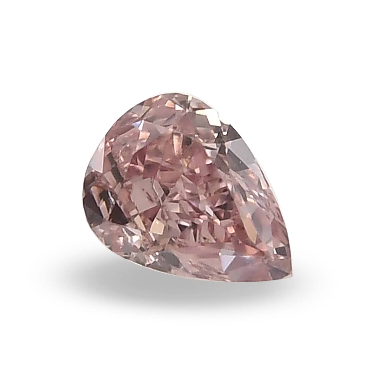 0.24 Carat Fancy Intense Pink Pear Diamond SI2 GIA